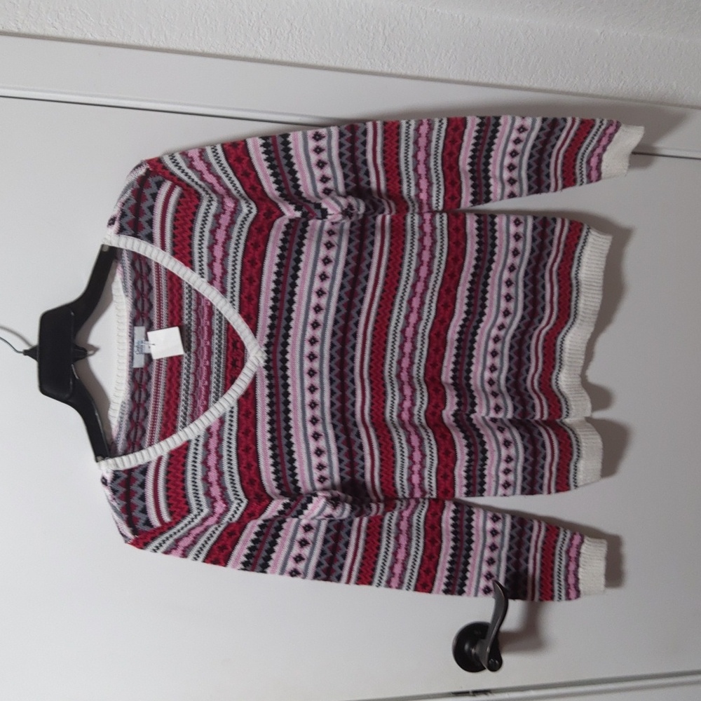 Women's multi colored striped sweater
